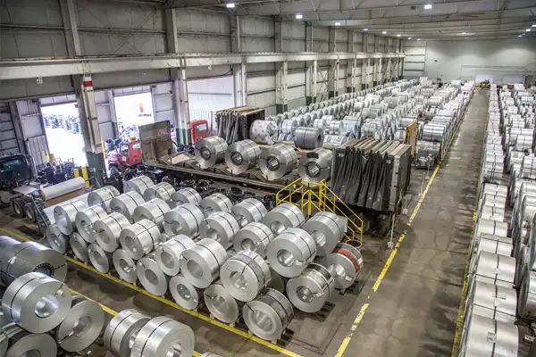 Steel storage warehouse