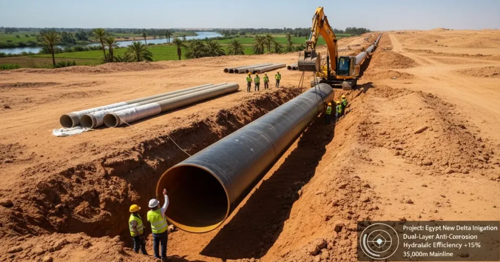 Supplying High-Efficiency Anti-Corrosive Water Pipelines for Egypt’s Large-Scale Irrigation Project