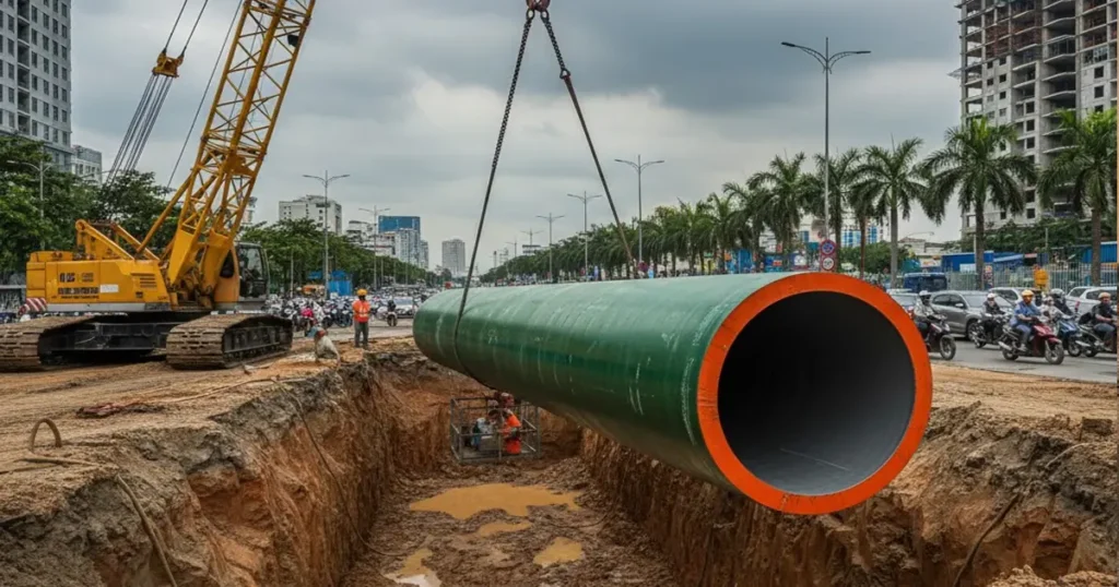 Supplying Large-Diameter Anti-Corrosive Steel Piping Systems for Ho Chi Minh City's Drainage and Sewage Upgrade