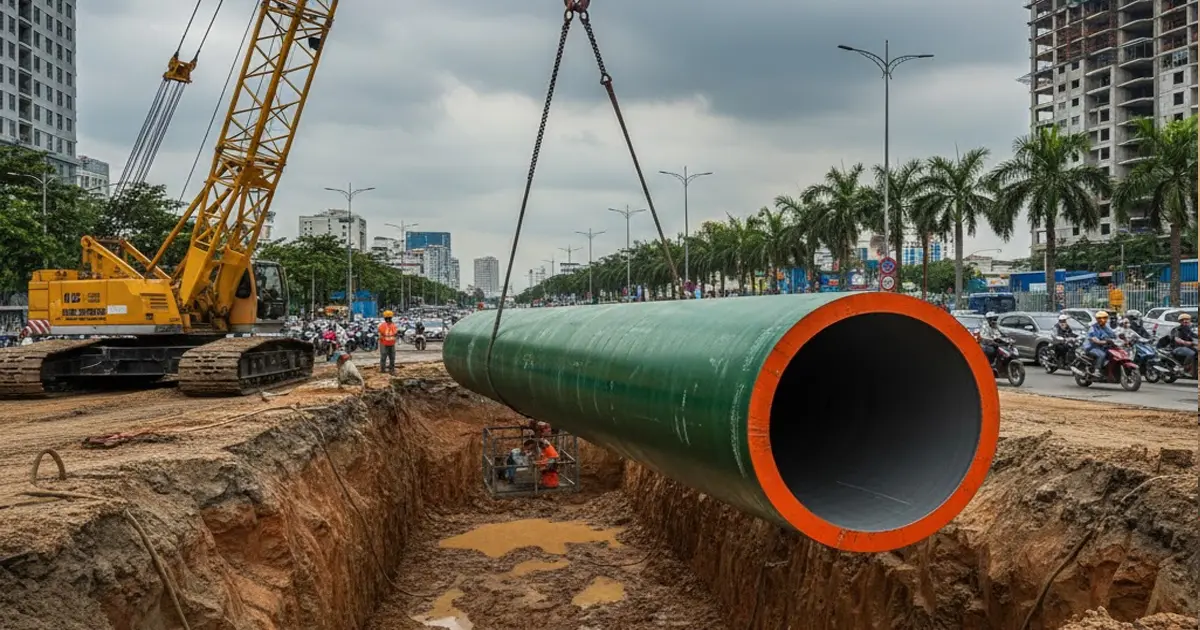 Supplying Large-Diameter Anti-Corrosive Steel Piping Systems for Ho Chi Minh City's Drainage and Sewage Upgrade